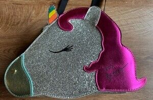 Betsy Johnson Glitter Unicorn Insulated Lunch Tote With Carrying Strap